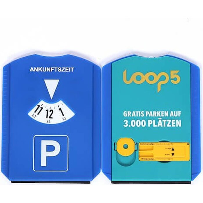 bedrukte parkeerschijf