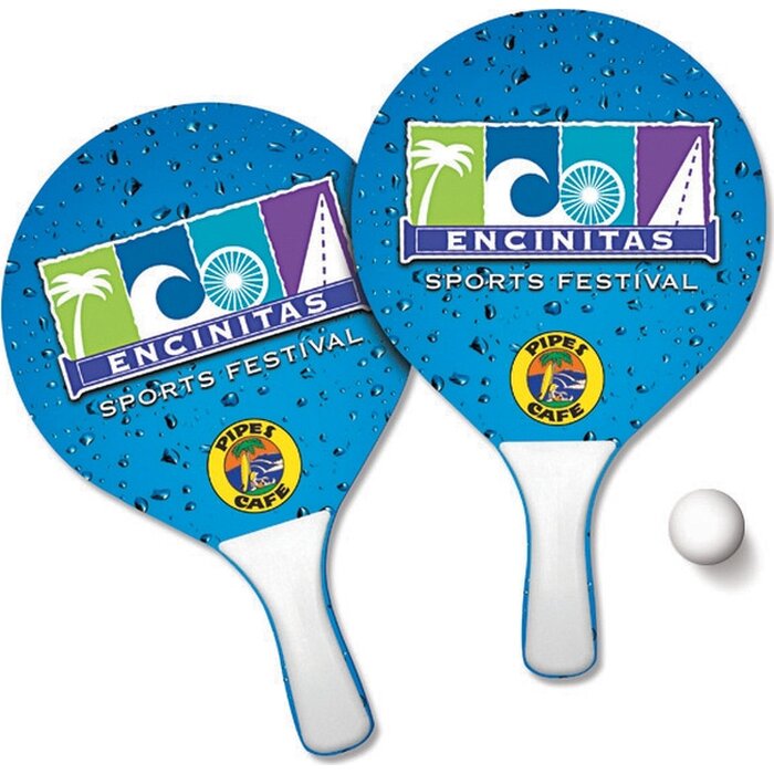 bedrukte beachball set met logo