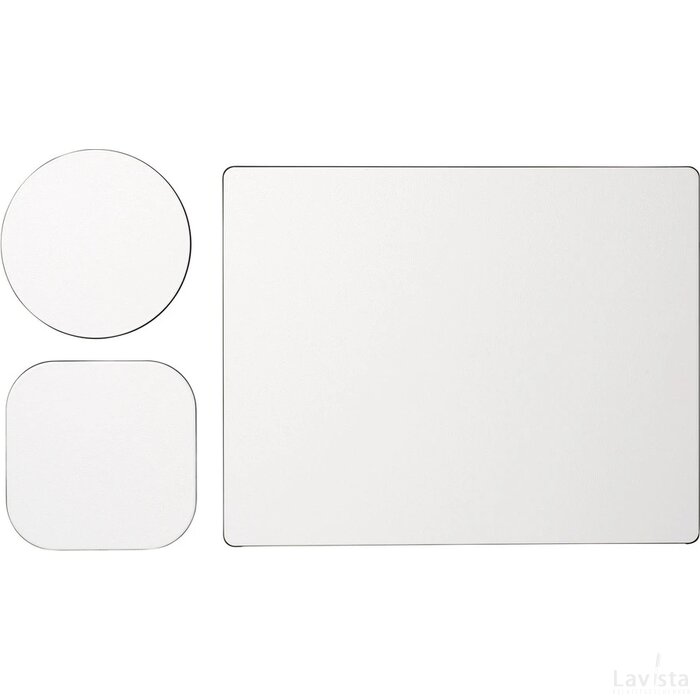 Brite-Mat® combiset 1 van muismat en onderzetter Zwart