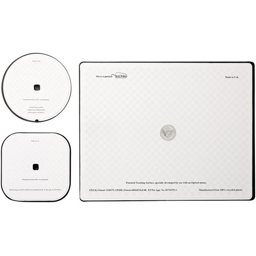 Brite-Mat® combiset 1 van muismat en onderzetter Zwart