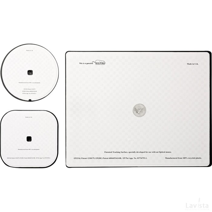 Brite-Mat® combiset 1 van muismat en onderzetter Zwart