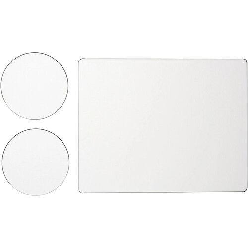 Brite-Mat® combiset 2 van muismat en onderzetter Zwart