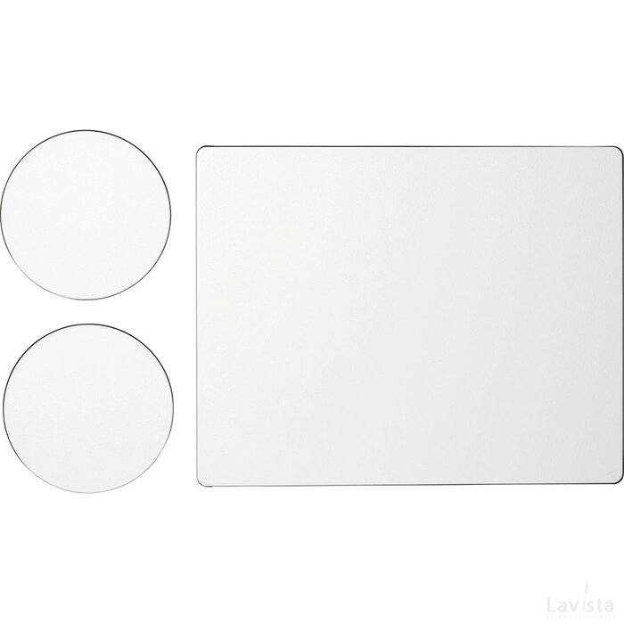 Brite-Mat® combiset 2 van muismat en onderzetter Zwart