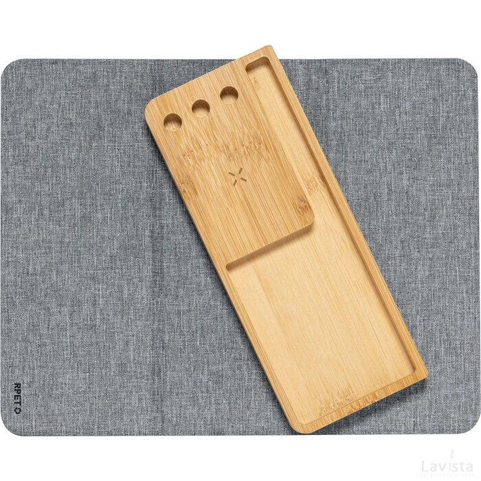 Hossian Draadloze Oplader Muismat Donker Grijs