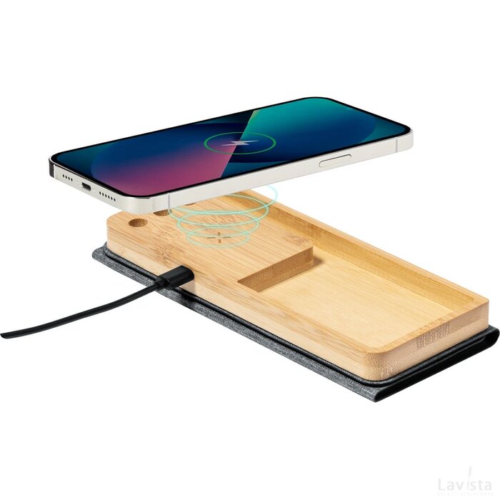 Hossian Draadloze Oplader Muismat Donker Grijs