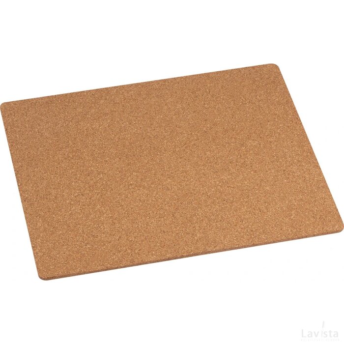 Mousepad van kurk beige
