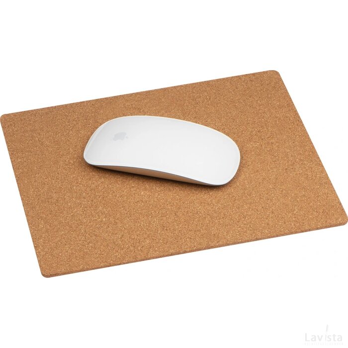 Mousepad van kurk beige