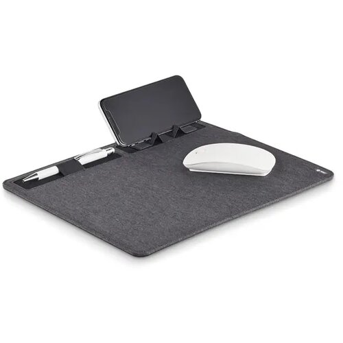 Rpet muismat 15w oplader Superpad donker grijs