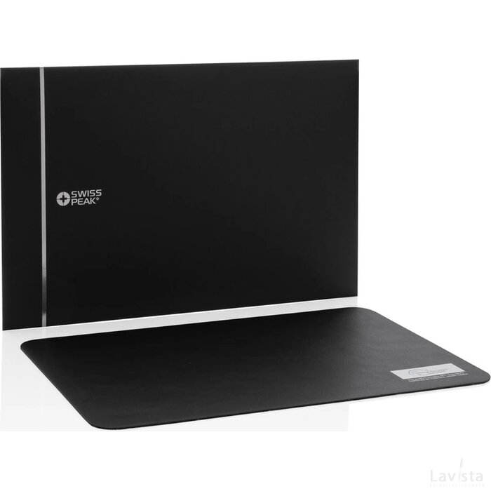 Swiss Peak GRS gerecycled PU-muismat zwart