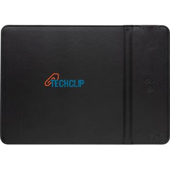 Swiss Peak RCS gerecycled PU 10W draadloze oplader muismat zwart