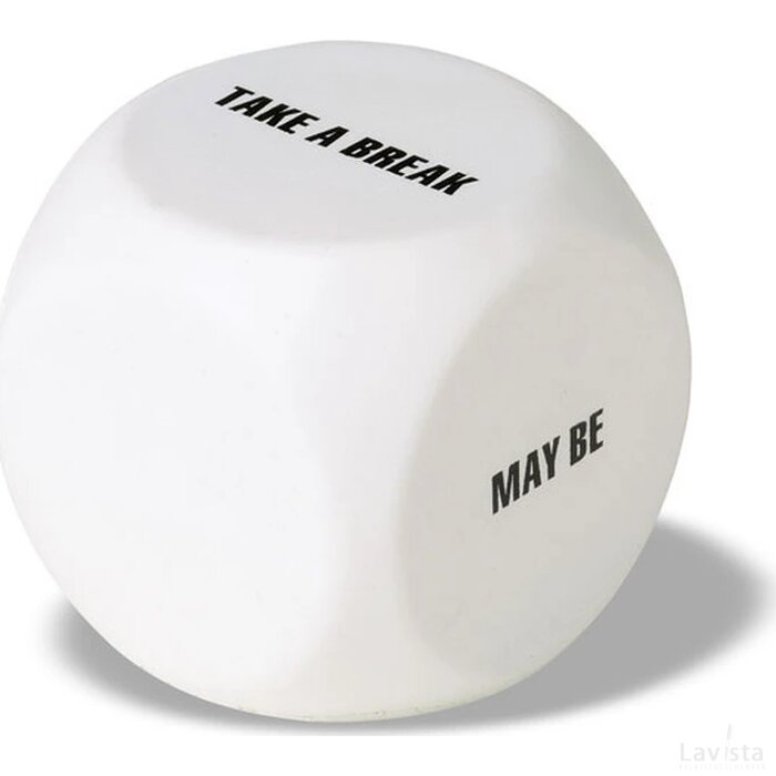 Anti-stress dobbelsteen Relicup wit