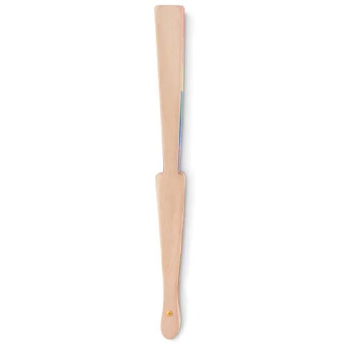 Houten regenboog handwaaier Bowfan multicolour