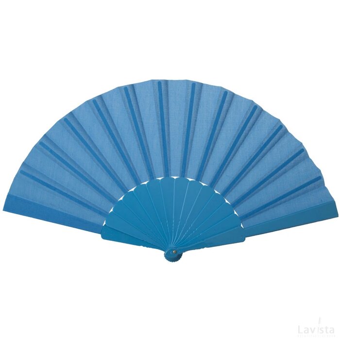 Opvouwbare Waaier Met Plastic Handgreep | Licht Blauw |