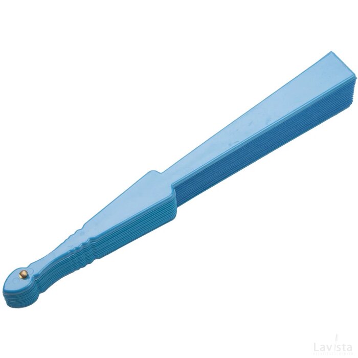 Opvouwbare Waaier Met Plastic Handgreep | Licht Blauw |