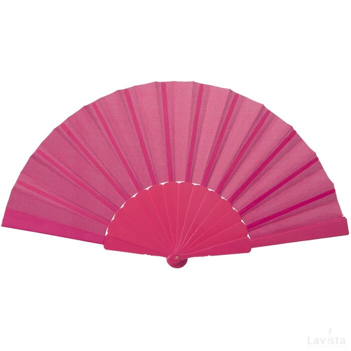 Opvouwbare Waaier Met Plastic Handgreep | Roze |