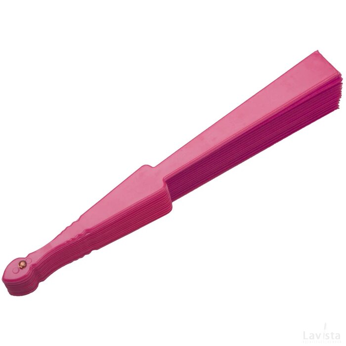 Opvouwbare Waaier Met Plastic Handgreep | Roze |