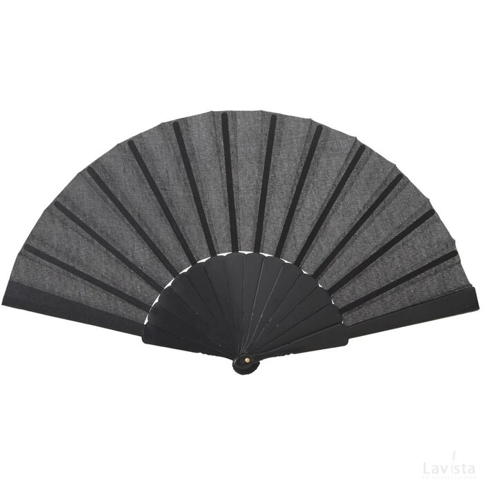 Opvouwbare Waaier Met Plastic Handgreep | Zwart |