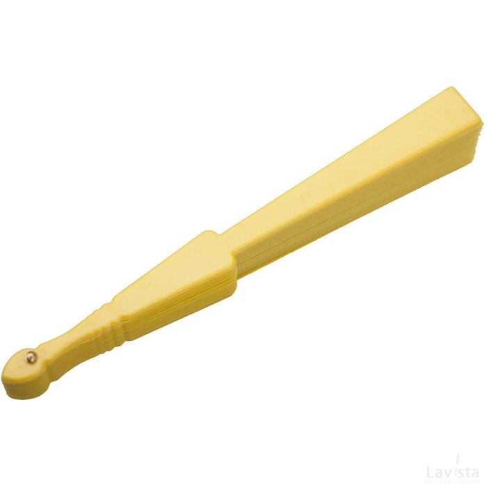 Opvouwbare Waaier Met Plastic Handgreep | Geel |