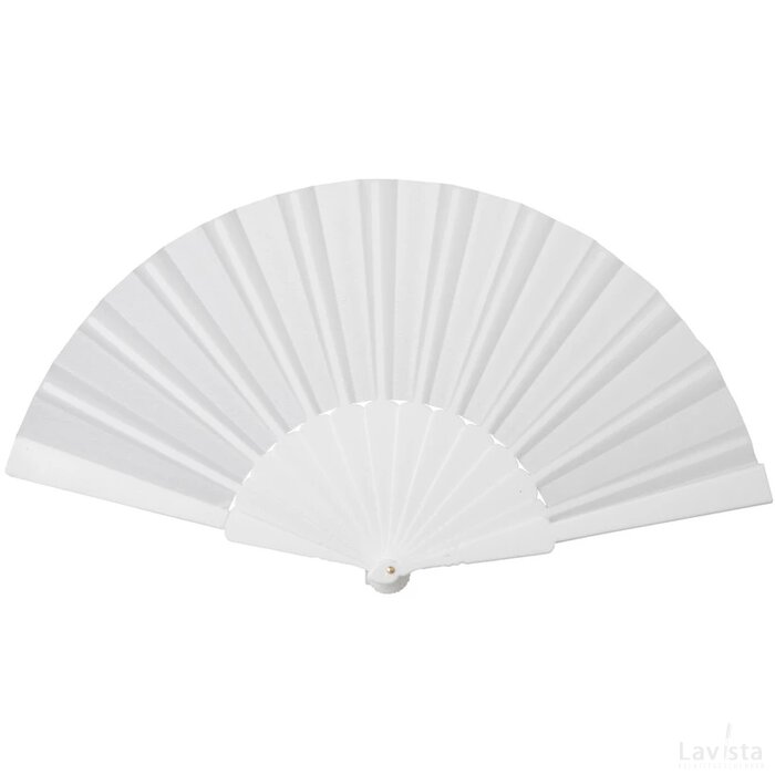 Opvouwbare Waaier Met Plastic Handgreep | Wit |