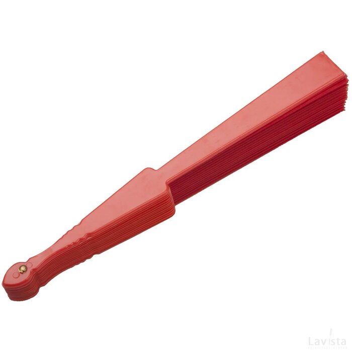 Opvouwbare Waaier Met Plastic Handgreep | Rood |