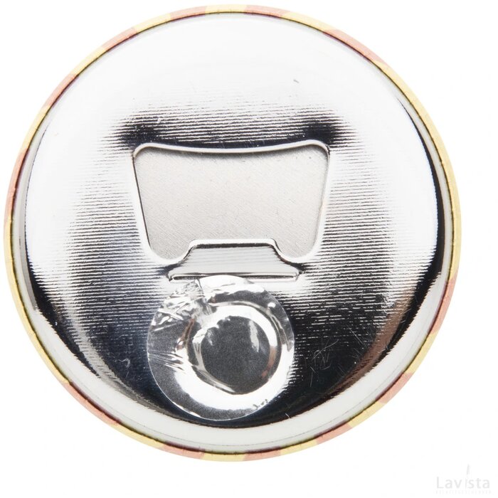 Magbadge Bottle Button Met Pin En Flesopener Zilver