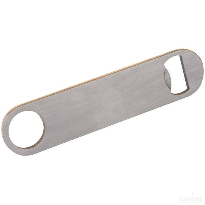 Flessenopener van bamboe beige