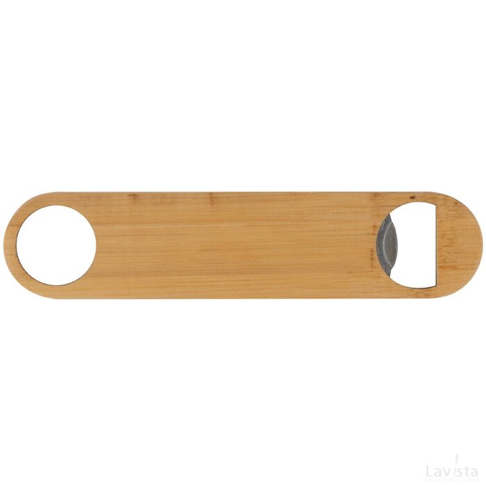 Flessenopener van bamboe beige