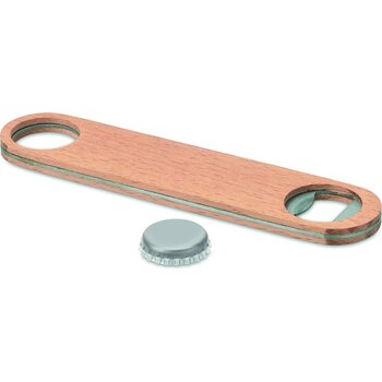 Houten/rvs flesopener Canopy hout