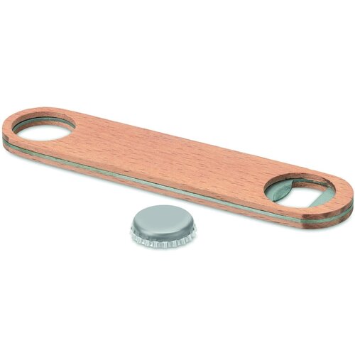 Houten/rvs flesopener Canopy hout