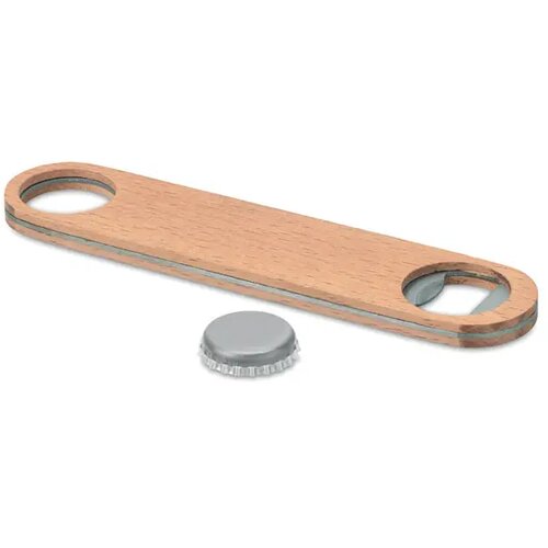 Houten/rvs flesopener Canopy hout