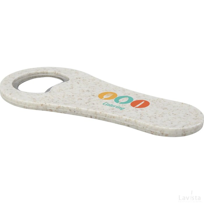 Schyn flesopener van tarwestro Wit