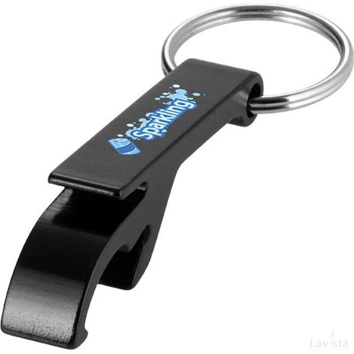 Tao sleutelhanger met fles en blikopener Zwart