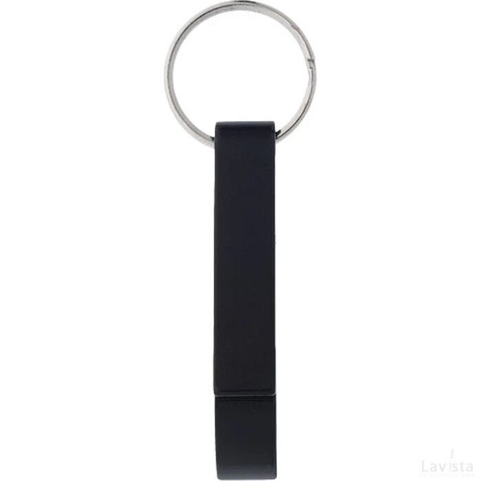 Tao sleutelhanger met fles en blikopener Zwart
