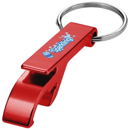 Tao sleutelhanger met fles en blikopener Rood