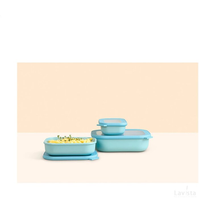 Mepal Cirqula Multikom Rechthoekig 1 L Lunchbox Nordic Blue