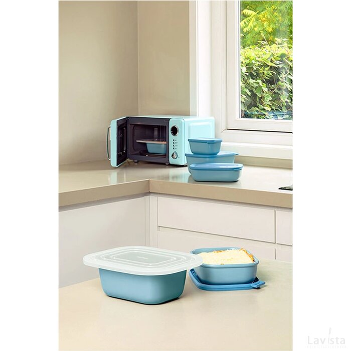 Mepal Cirqula Multikom Rechthoekig 1 L Lunchbox Nordic Blue