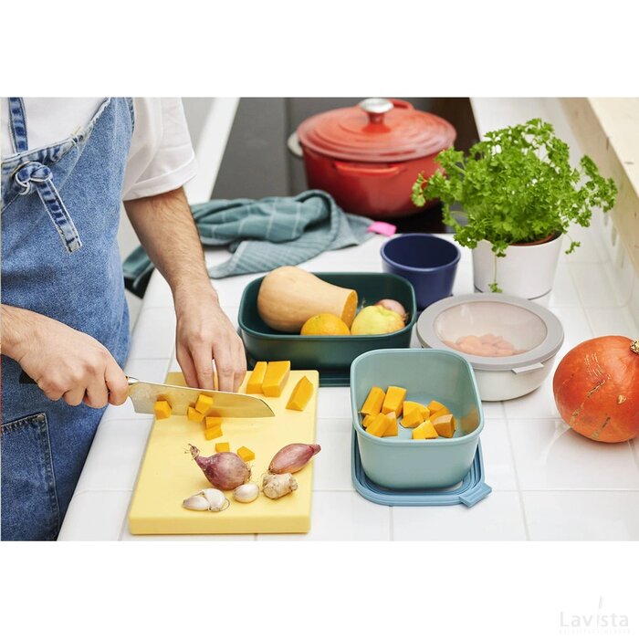 Mepal Cirqula Multikom Rechthoekig 1 L Lunchbox Nordic Blue