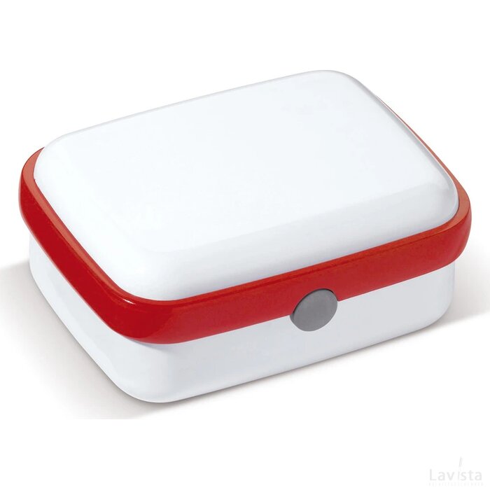 Broodtrommel Fresh 1000ml wit / rood