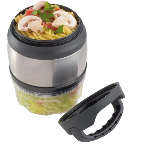 Lunchbox met meerdere vakken Wolfstein grijs silvergrey