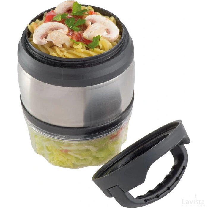 Lunchbox met meerdere vakken Wolfstein grijs silvergrey