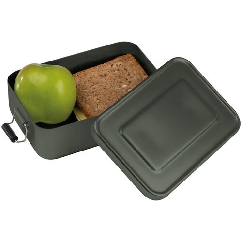 Lunchbox of broodtrommel van alumninium antraciet