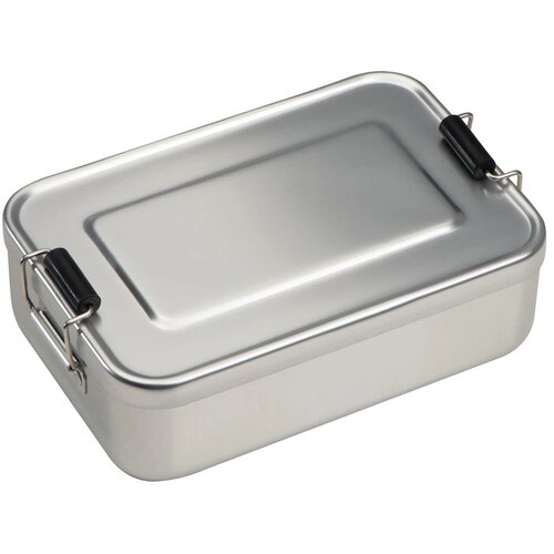 Lunchbox of broodtrommel van alumninium grijs silvergrey