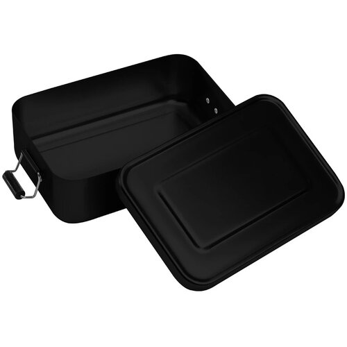Lunchbox of broodtrommel van alumninium zwart
