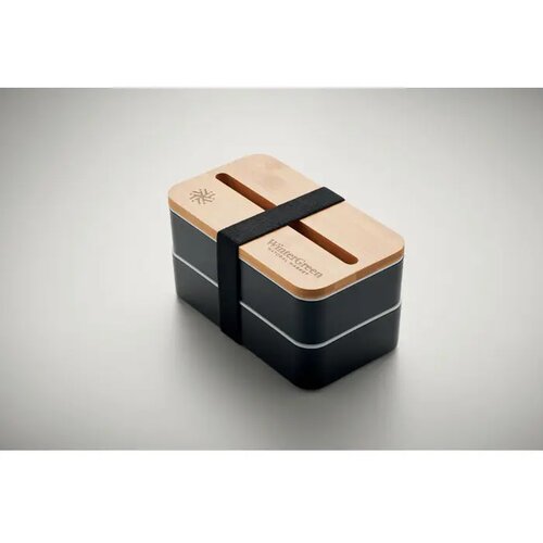 Gerecycled pp lunchbox Wint zwart
