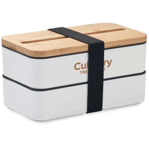 Gerecycled pp lunchbox Wint wit
