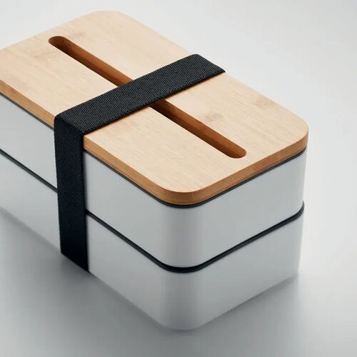 Gerecycled pp lunchbox Wint wit