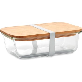 Lunchbox glas bamboe deksel9000 Tundra lunchbox transparant