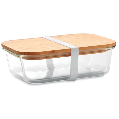 Lunchbox glas bamboe deksel9000 Tundra lunchbox transparant