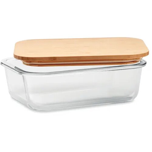 Lunchbox glas bamboe deksel9000 Tundra lunchbox transparant