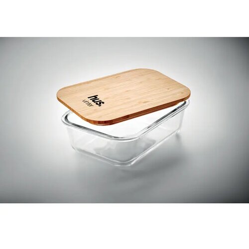 Lunchbox glas bamboe deksel9000 Tundra lunchbox transparant